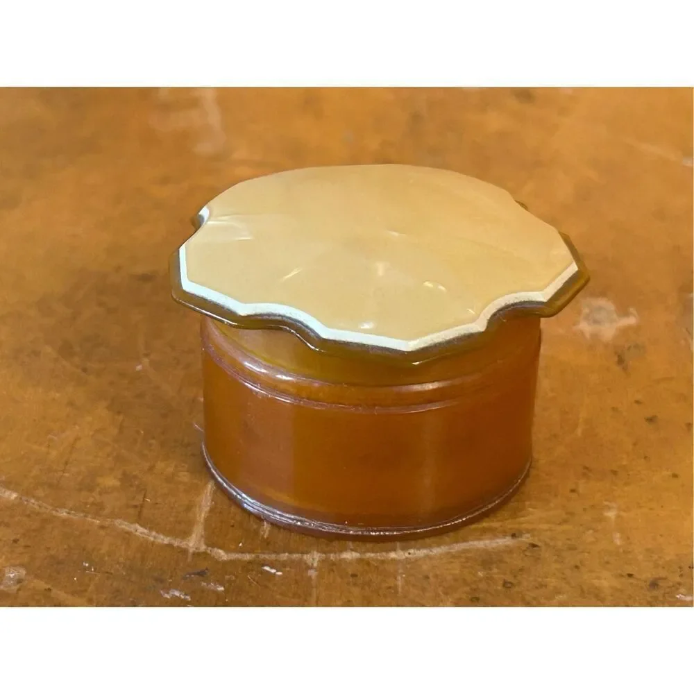 Vintage Bakelite Butterscotch Pearly Nose Powder Container Vanity Trinket Box (8
